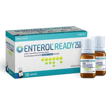 Lék při potížích s trávením ENTEROL READY 250&nbsp;mg prášek a rozpouštědlo pro perorální suspenzi 8&nbsp;ml 10&nbsp;kusů
