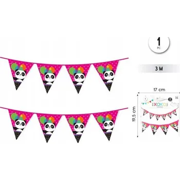 Dekorativní girlanda s motivem pandy - 3 metry