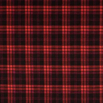 Galanterie Jacquard Káro červené (E) (Pružný jacquard modního vzoru)