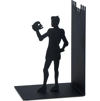 Zarážka na knihu Zarážka na knihy, hamlet, černá barva, kov, 17x10x12