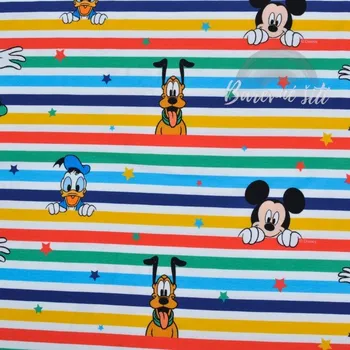 Úplet Mickeyho klubík barevné pruhy (E) (Kvalitní úplet z Holandska)