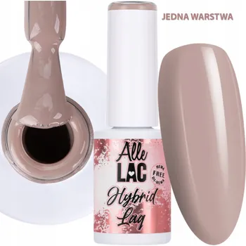 Lak na nehty Hybridní lak ALLELAC 6g LED/UV Gel Polish Hnědý Naked Světle Hnědý