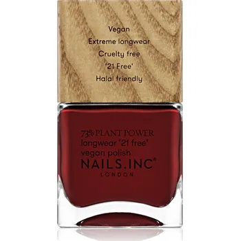 Lak na nehty Nails Inc. Plant Power dlouhotrvající lak na nehty odstín Swear By Salutation 14 ml