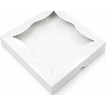 Dárková krabička Ušatá dárková krabička bílá 15x15x2 cm