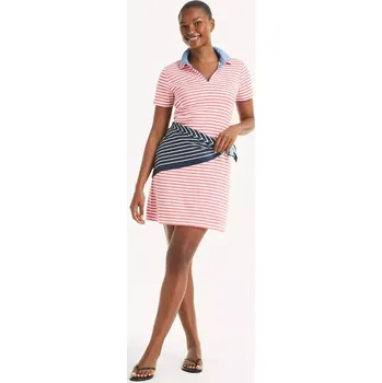 Dámské šaty NAUTICA dámské pruhované šaty Striped růžové XL