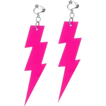 Karnevalový doplněk Smiffys Náušnice blesky růžové