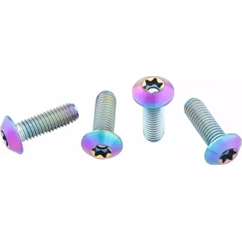 Košík na láhev WOLF TOOTH šrouby na košík Titanium Oil Slick low profile 4ks