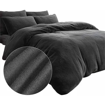 Povlečení Bavlněné ložní Sada povlečení FROTÉ 160x200 SOFT TERRY antracit