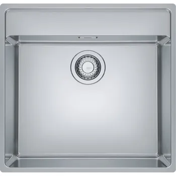 Kuchyňský dřez Nerezový dřez Maris. Obsahuje 3 1/2" sítko s přepadem, prostorově úsporný 6/4" sifon s připojením na myčku a otvor pro baterii ∅ 35 mm. Je vybaven plochým okrajem a svorkami Fast-Fix.