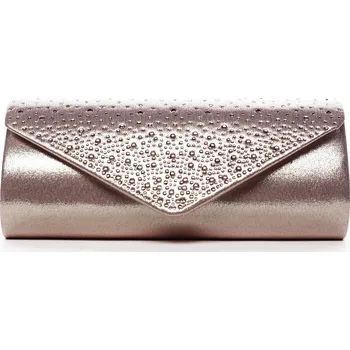 Kabelka Krásné dámské psaníčko zdobené kamínky Elisee šampaň