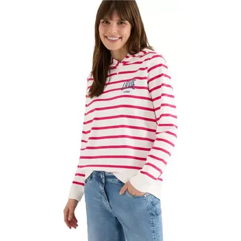 Dámská mikina Dámská pruhovaná mikina Cecil 303809 beetroot pink velikost M