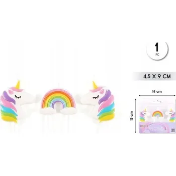 Dortová svíčka Narozeninová svíčka jednorožec - dekorace na dort