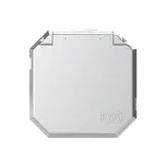 ABB Zásuvka jednonásobná s ochrannými kontakty, s víčkem