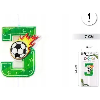 Dortová svíčka Narozeninová svíčka číslice 3 s míčem - dekorace na dort