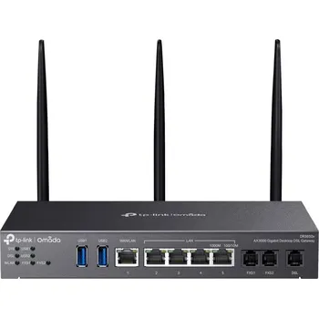 TP-Link DR3650V OMADA ADSL/VDSL gateway (AX3000,3xRJ11(2xFXS,1xDSL),2,4GHz/5GHz,1xGbELAN/WAN,4xGbE,2xUSB3.0)