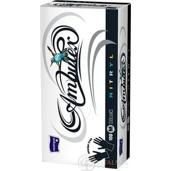 Pracovní rukavice Ambulex rukavice NITRYLOVÉ vel. M, černé, nesterilní, nepudrované, 100 ks