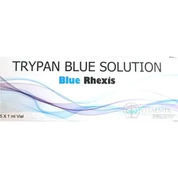 Dezinfekce Blue Rhexis 0,06% roztok sterilní oftalmologický trypanové modři, ampule 5x1 ml