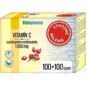 Zdraví EDENPharma VITAMIN C 1000 mg (Výhodné balení) tbl s postupným uvolňováním 2x100 (200 ks)
