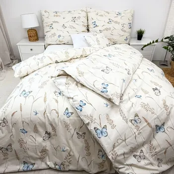 Povlečení Bavlněné povlečení 140x200 Boboleta II. jakost Zapínání: zip, Velikost polštáře: 70x90, Velikost přikrývky: 140x200