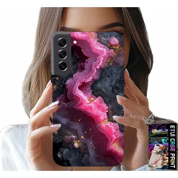 Pouzdro na mobilní telefon POUZDRO PRO SAMSUNG GALAXY S21 FE - RŮŽOVÝ MRAMOROVÝ ZADNÍ KRYT, MÓDNÍ
