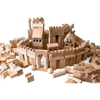 Dřevěná hračka 2Kids Toys Kostky přírodní XL 220 ks