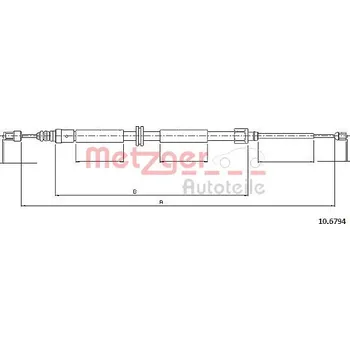 Lanko parkovací brzdy Tažné lanko, parkovací brzda, 10.6794
