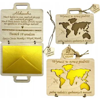 Obraz Dárek k narozeninám DŘEVĚNÁ KARTA GRAVÍROVÁNÍ personalizovaný kufr 1-99