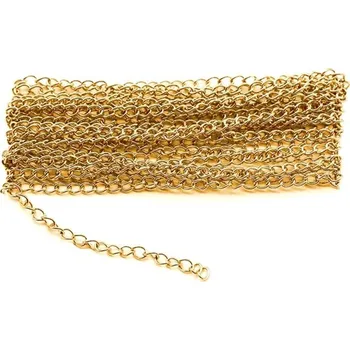 Bižuterní řetízky v metráži Barva: Zlatá