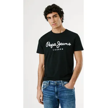 Pánské tričko Pepe Jeans Pánské tričko ORIGINAL STRETCH N Barva: černá, Velikost: L