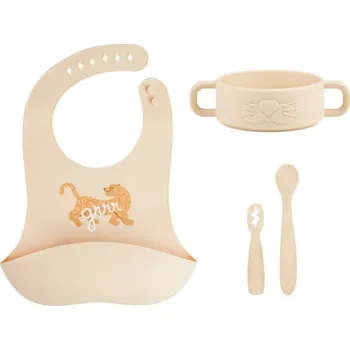 Babymoov BABYMOOV Silikonová jídelní sada Baby First MEAL SET Mini Roar