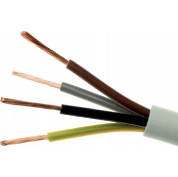 elektrický kabel Kabel OMY 4x0,75 kulatý, metráž, bílý