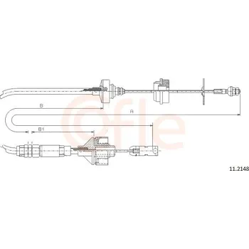 Spojkové lanko Tazne lanko, ovladani spojky, 11.2148