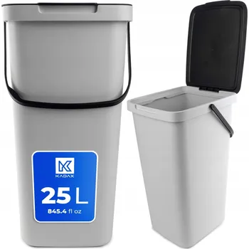 Odpadkový koš KADAX ODPADKOVÝ KOŠ NÁDOBA NA ODPAD 25L KYBLÍK NA TŘÍDĚNÍ S UCHEM