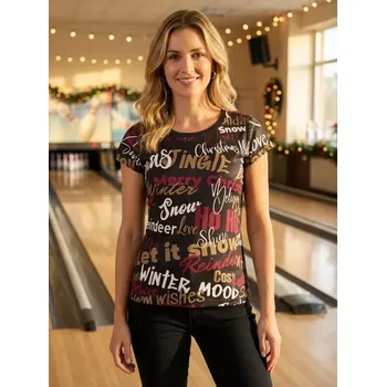 Dámské tričko Dámské vánoční triko premium ALTISPORT VOJ/ALWVN9TR06 HNĚDÁ S