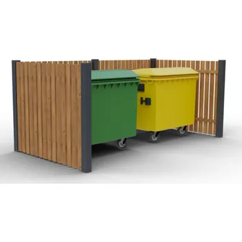 Popelnice HTI Modulární hrazení Eko I Typ ukotvení: klasické (šrouby), Barva konstrukce: bílá komaxit (RAL 9003)