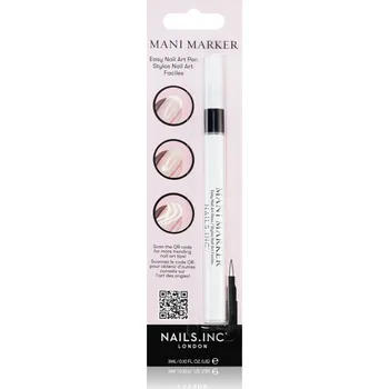 Nails Inc. Mani Marker zdobicí lak na nehty v aplikačním peru odstín White 3 ml