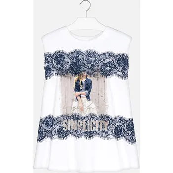 Dívčí šaty Dívčí šaty Mayoral 6946 bílé Rozměr: 162 (16 let)