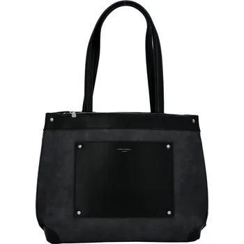 Kabelka Velká a prostorná dámská koženková taška Nathalie, černá