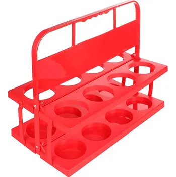 Láhev Skládací plastový nosič Holder 8 lahví červený