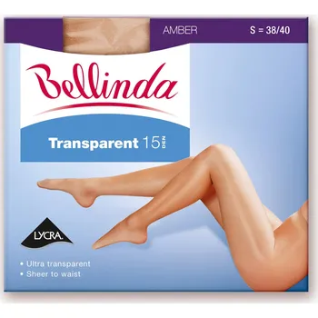 Dámské punčochy Punčochové kalhoty TRANSPARENT 15 DEN - BELLINDA 40/44 almond