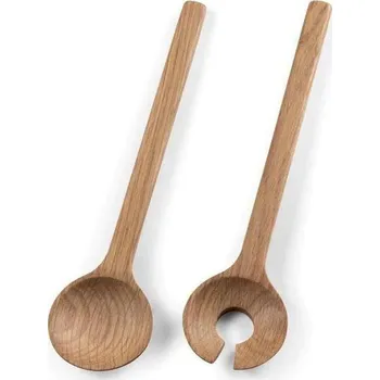 Příbor Salátové náčiní 24 cm, sada 2 ks, dub, Bitz - doprava zdarma od 2999 Kč