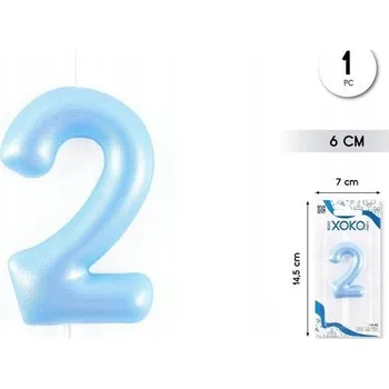 Dortová svíčka Narozeninová svíčka číslice 2 - dekorace na dort