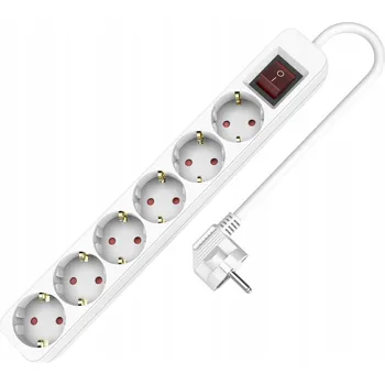 Napájecí kabel Prodlužovací Kabel Plast-Rol 5 m 6 ks bílá