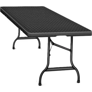 Zahradní nábytek Skládací zahradní stůl 180 x 75 cm, černý - B TILLVEX