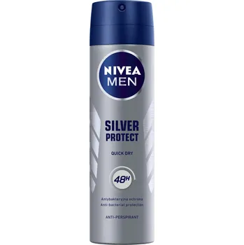 NIVEA MEN antiperspirant ve spreji pro muže Silver Protect, 150 ml
