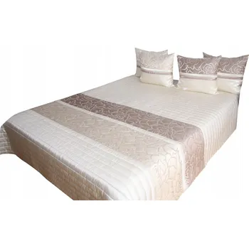 Přehoz na lůžko Přehoz na postel polyester 170 cm x 210 cm béžový