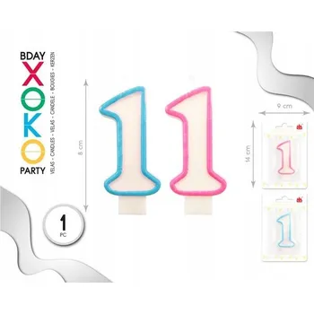 Dortová svíčka Svíčka číslice 1 – dekorace na dort