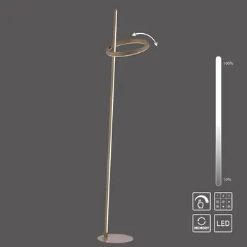 Stojací lampa Stojací lampa PAUL NEUHAUS RITUS s integrovaným LED zdrojem 7,5 W, zlatá