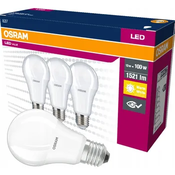 Žárovka 3 ks LED žárovka E27 A60 13W = 100W 1521 lm 2700K teplá bílá 200° OSRAM
