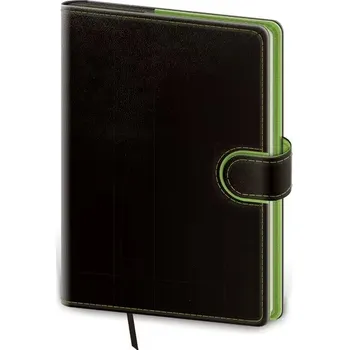 Diář Diář 2026 denní A5 Flip - černo/zelená
